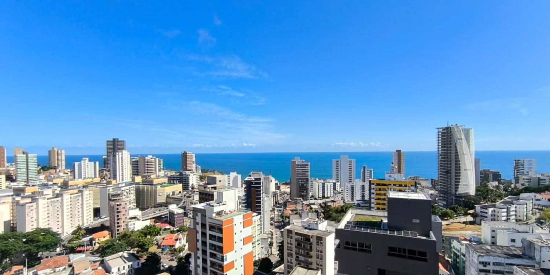 Lindo Studio Vista Mar Na Barra Com Piscina No Rooftop Do Edf, Proximo Ao Porto Da Barra Salvador Kültér fotó